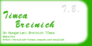 timea breinich business card